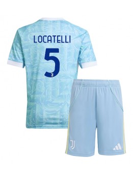 Detské Futbalové oblečenie Juventus Manuel Locatelli #5 2025-26 Krátky Rukáv - Preč (+ trenírky)